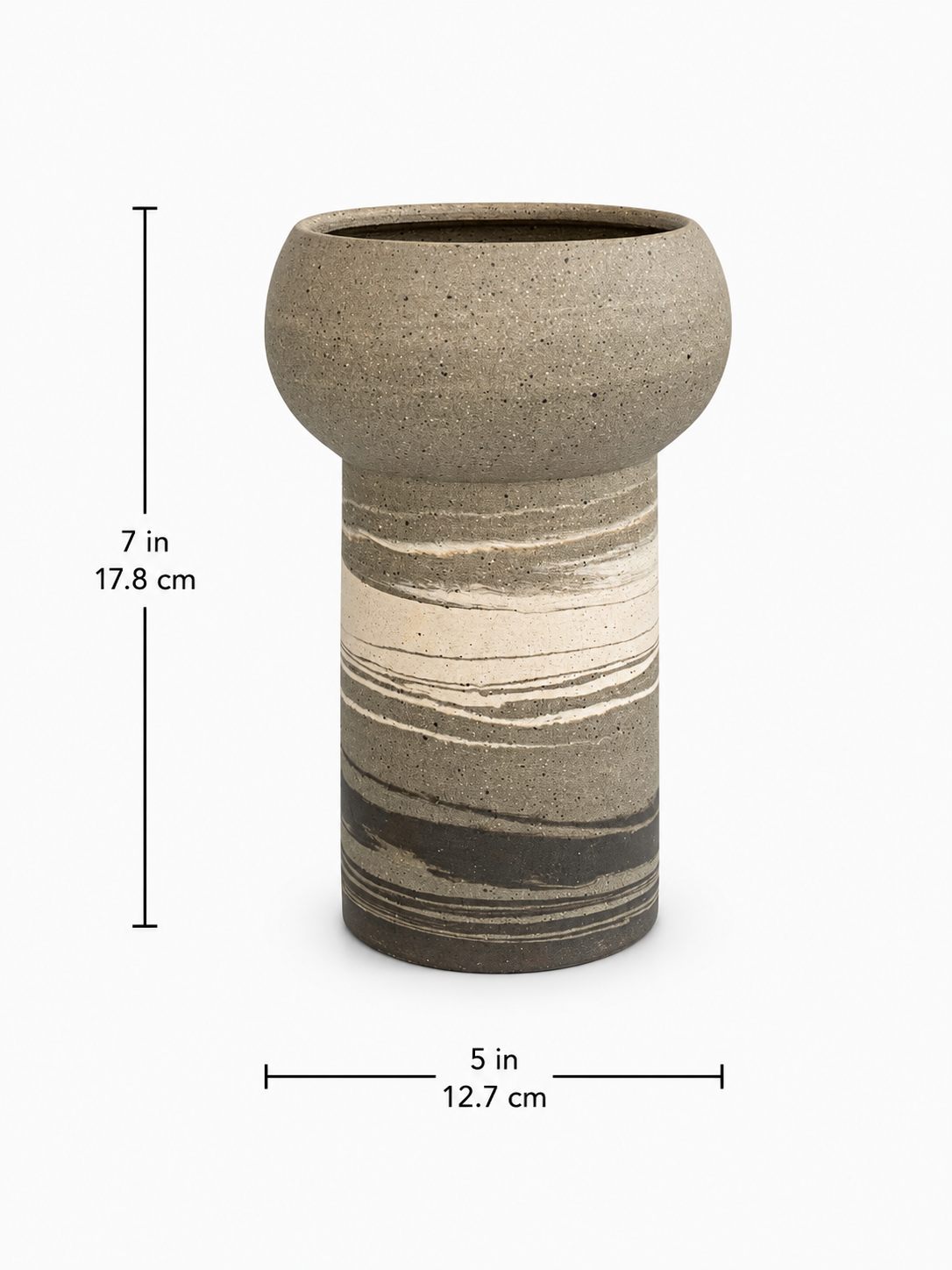 EARTH LINES: Marbled Clay Vase No10