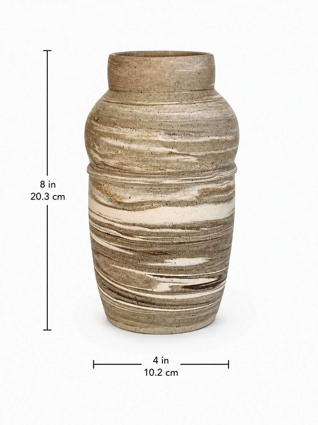 EARTH LINES: Marbled Clay Vase No6
