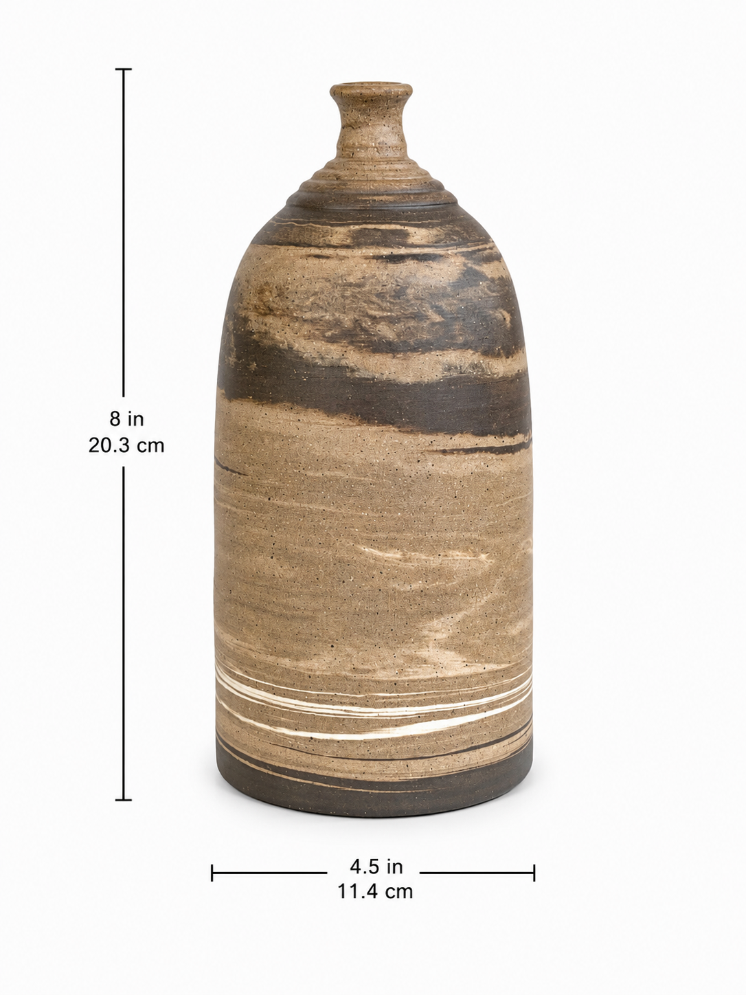 EARTH LINES: Marbled Clay Vase No4
