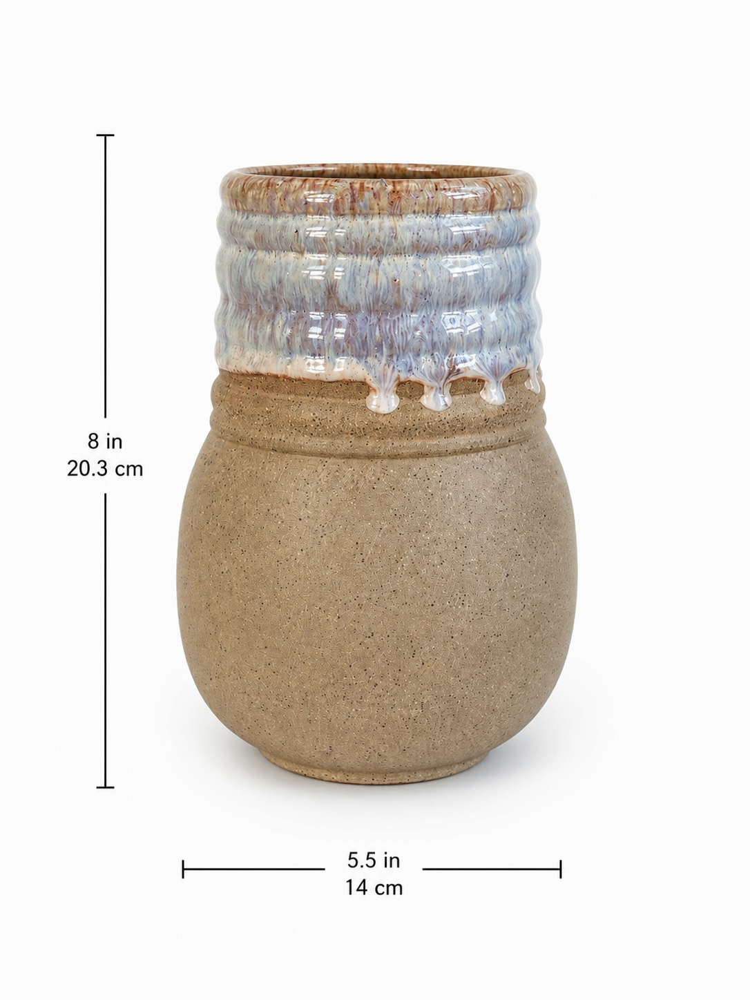 EARTH LINES: Tan Clay Vase No5