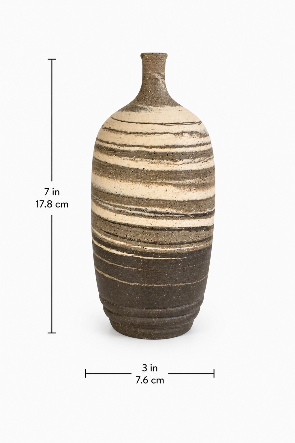 EARTH LINES: Marbled Clay Vase No14
