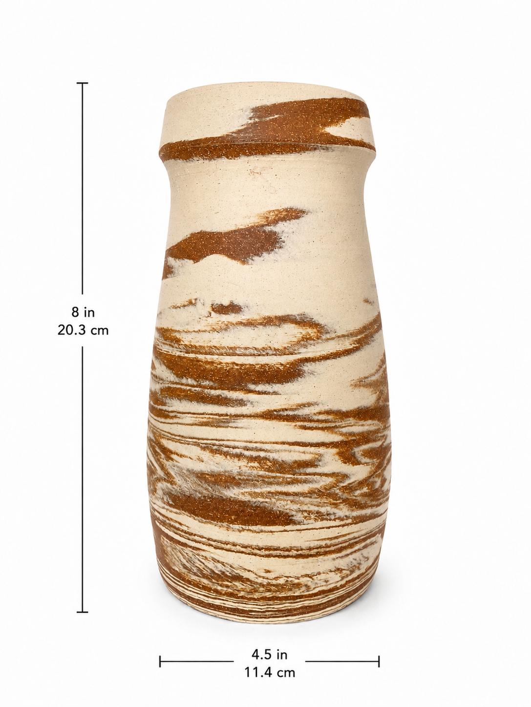 EARTH LINES: Marbled Clay Vase No28