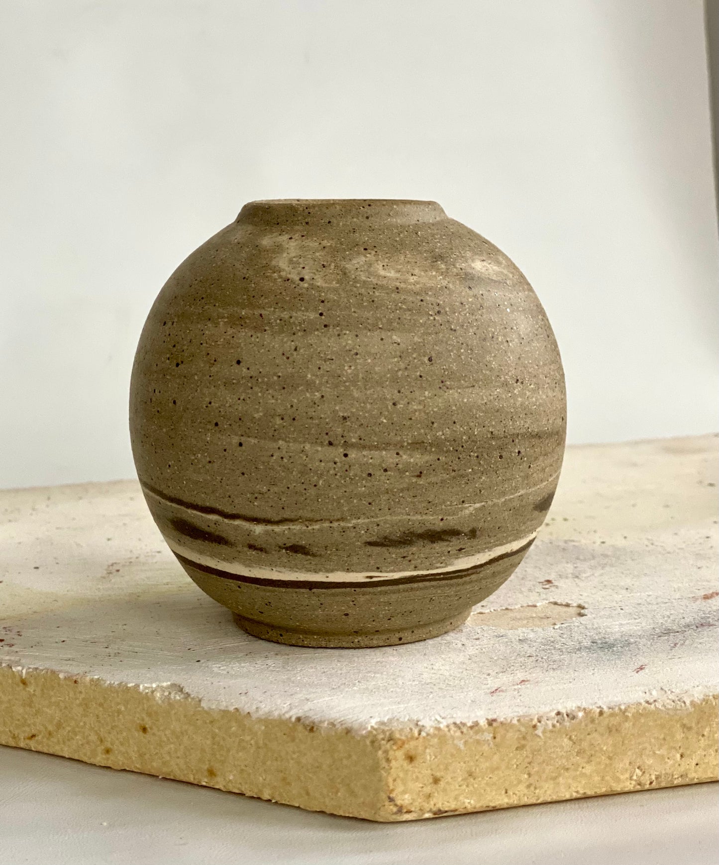 EARTH LINES: Marbled Clay Vase No23