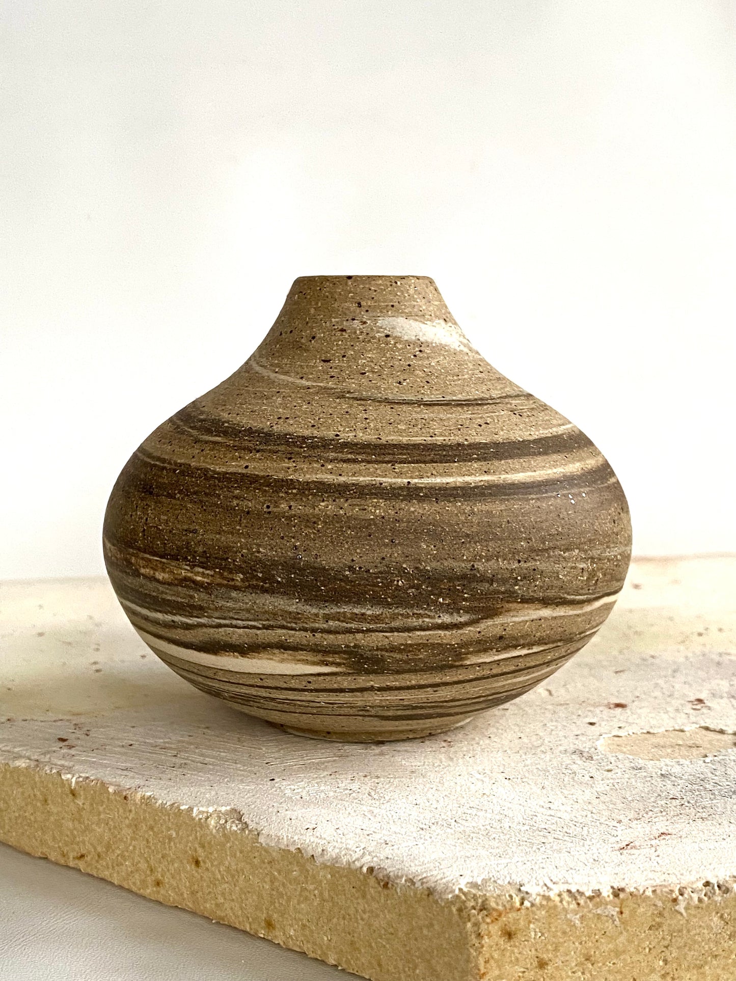 EARTH LINES: Marbled Clay Vase No20