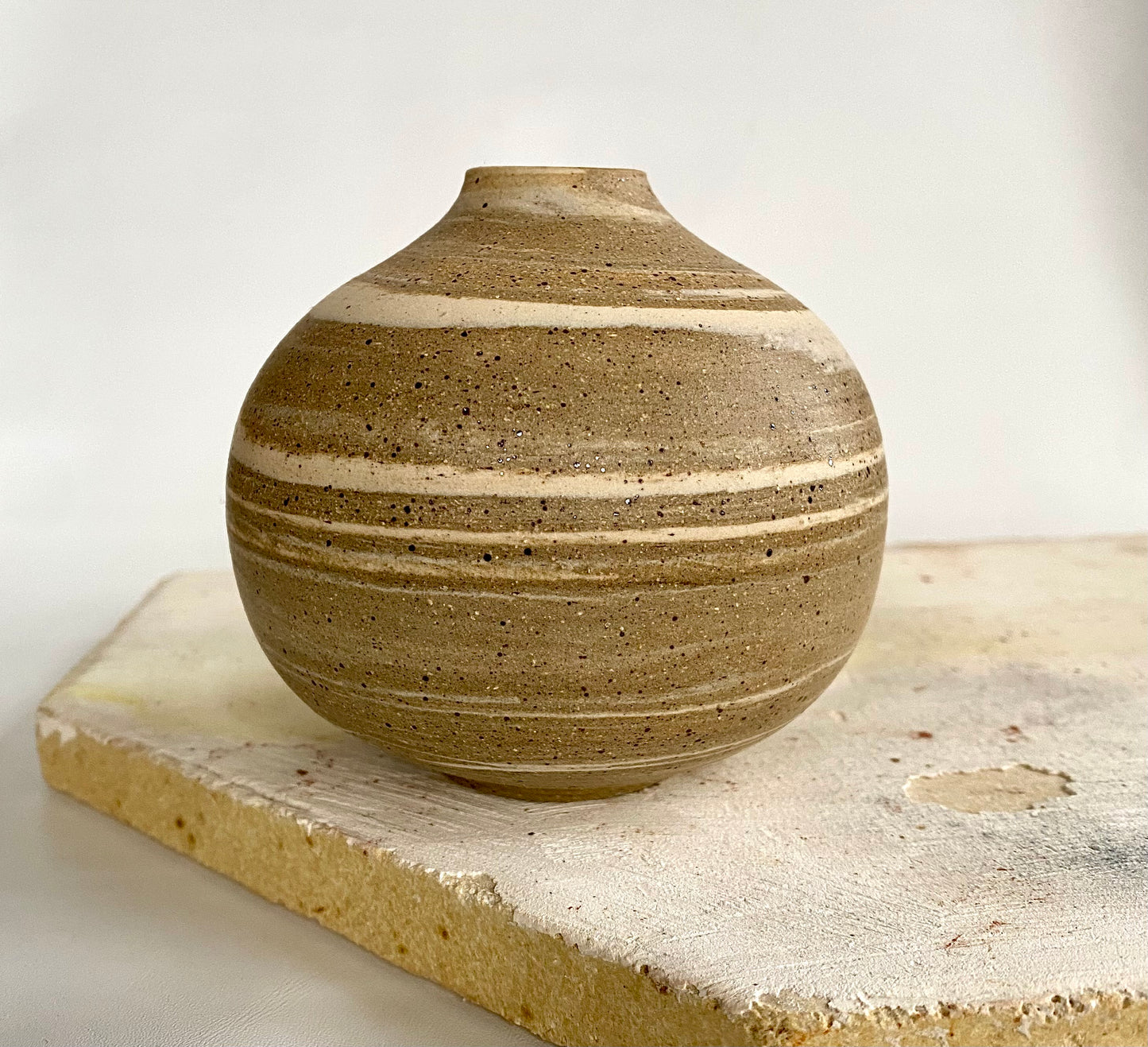 EARTH LINES: Marbled Clay Vase No20
