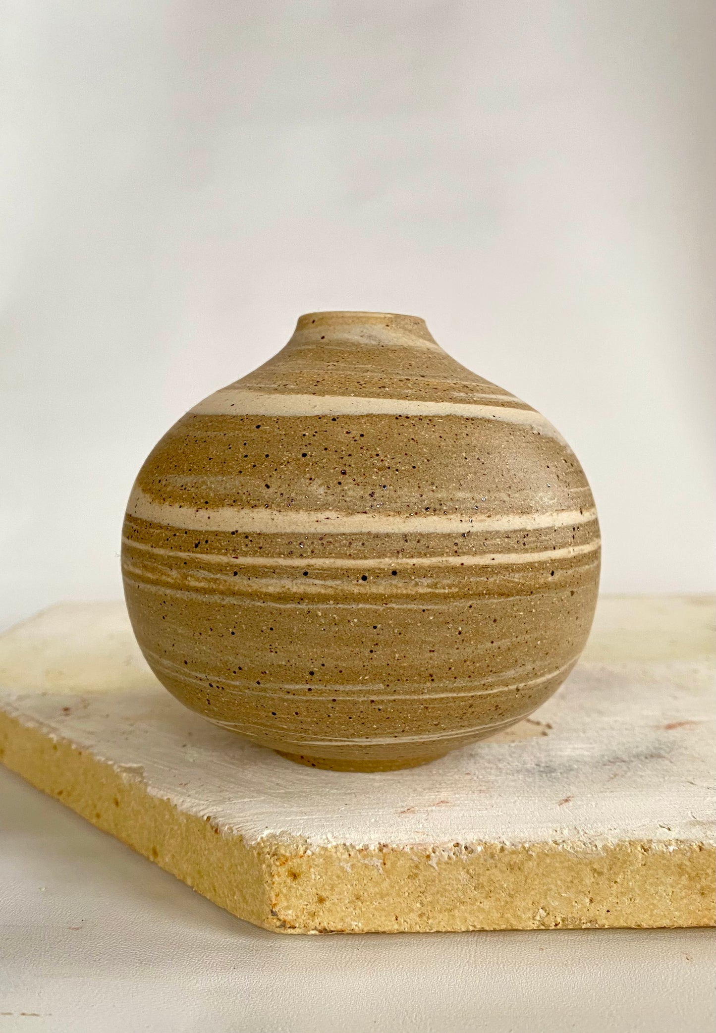 EARTH LINES: Marbled Clay Vase No20