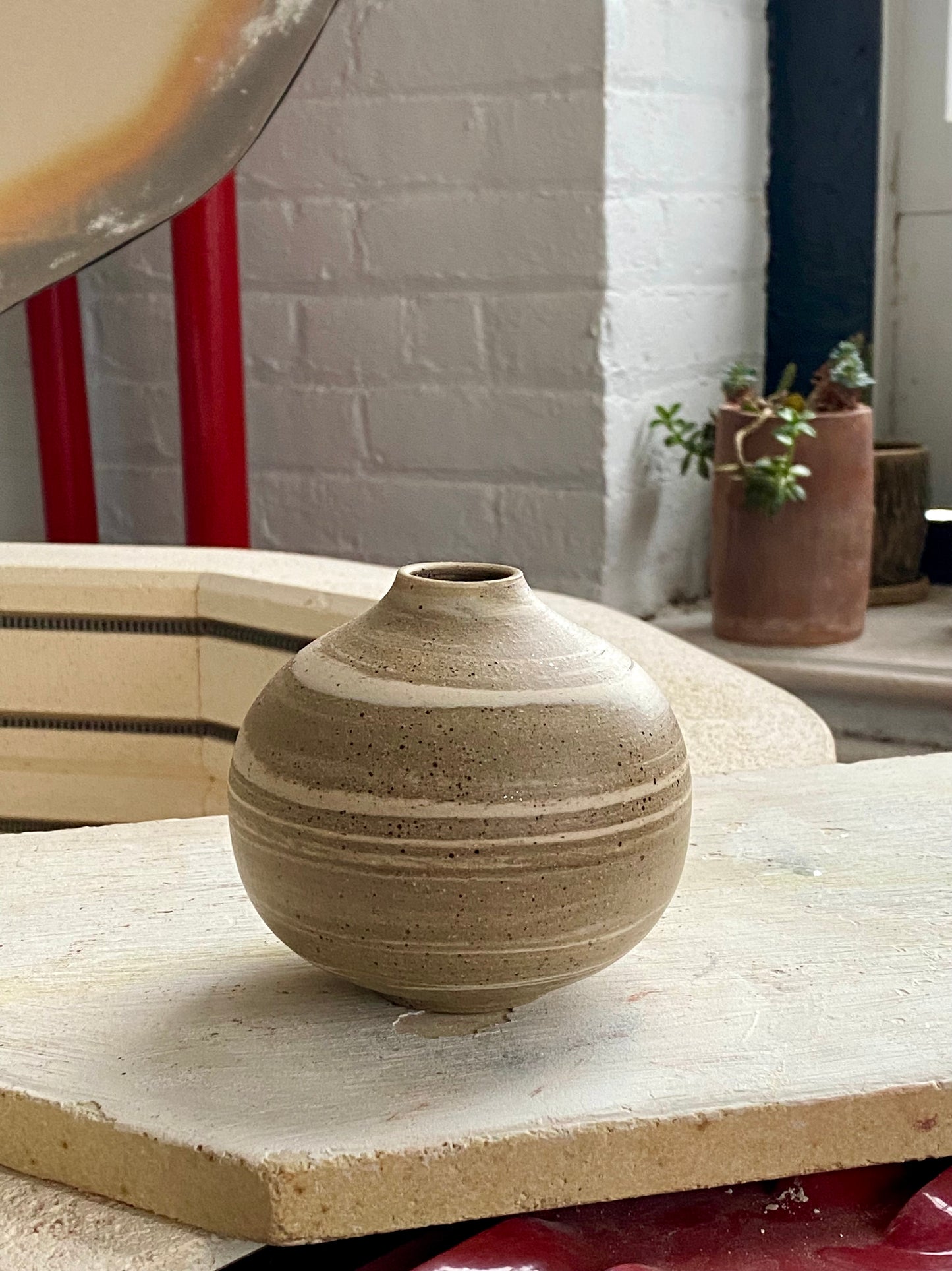 EARTH LINES: Marbled Clay Vase No20