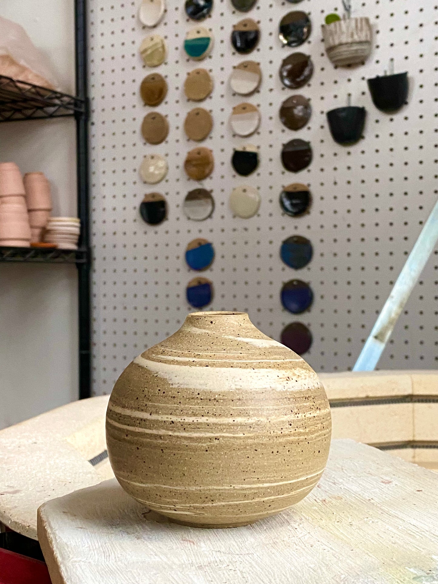 EARTH LINES: Marbled Clay Vase No20