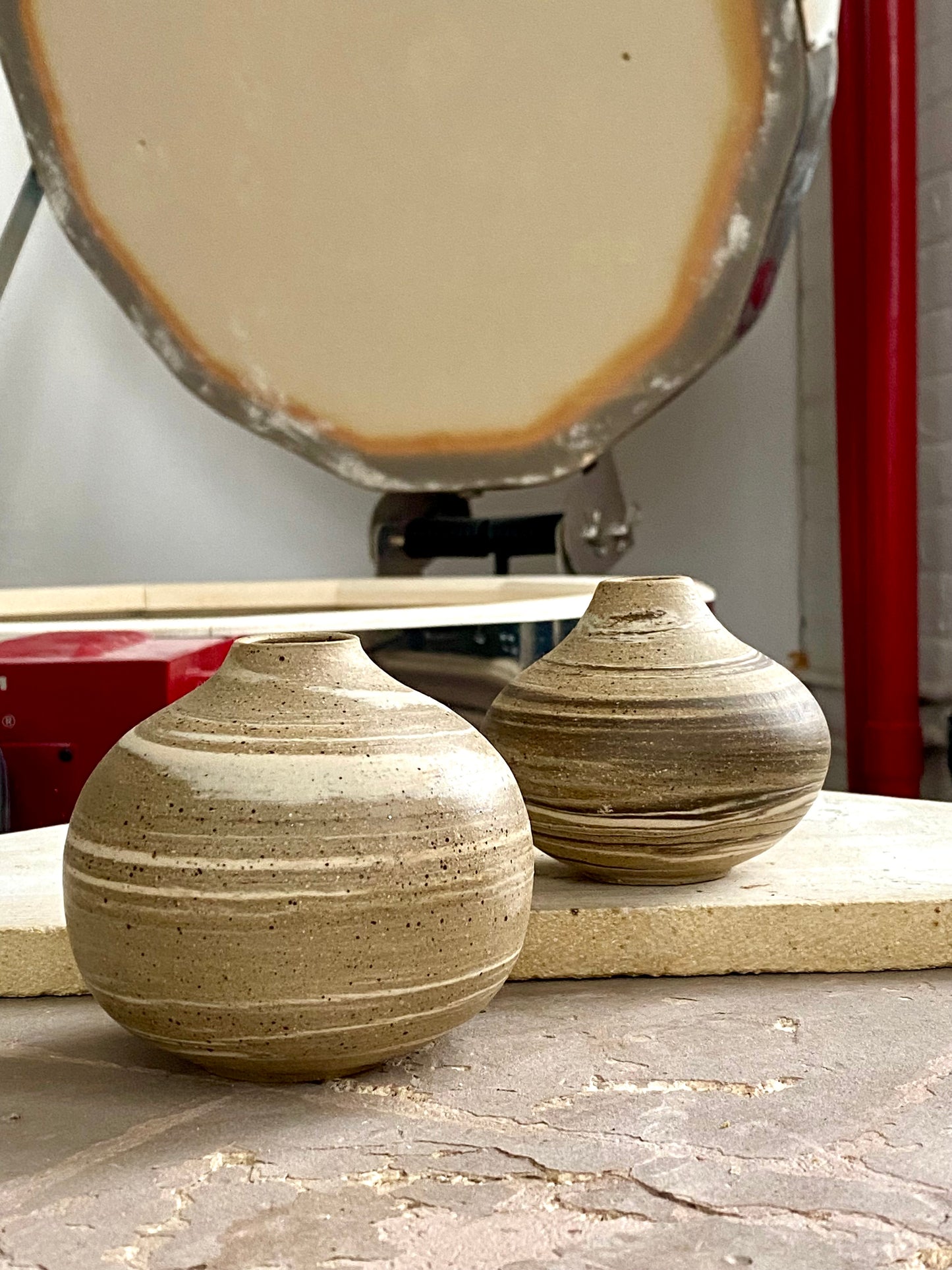 EARTH LINES: Marbled Clay Vase No20