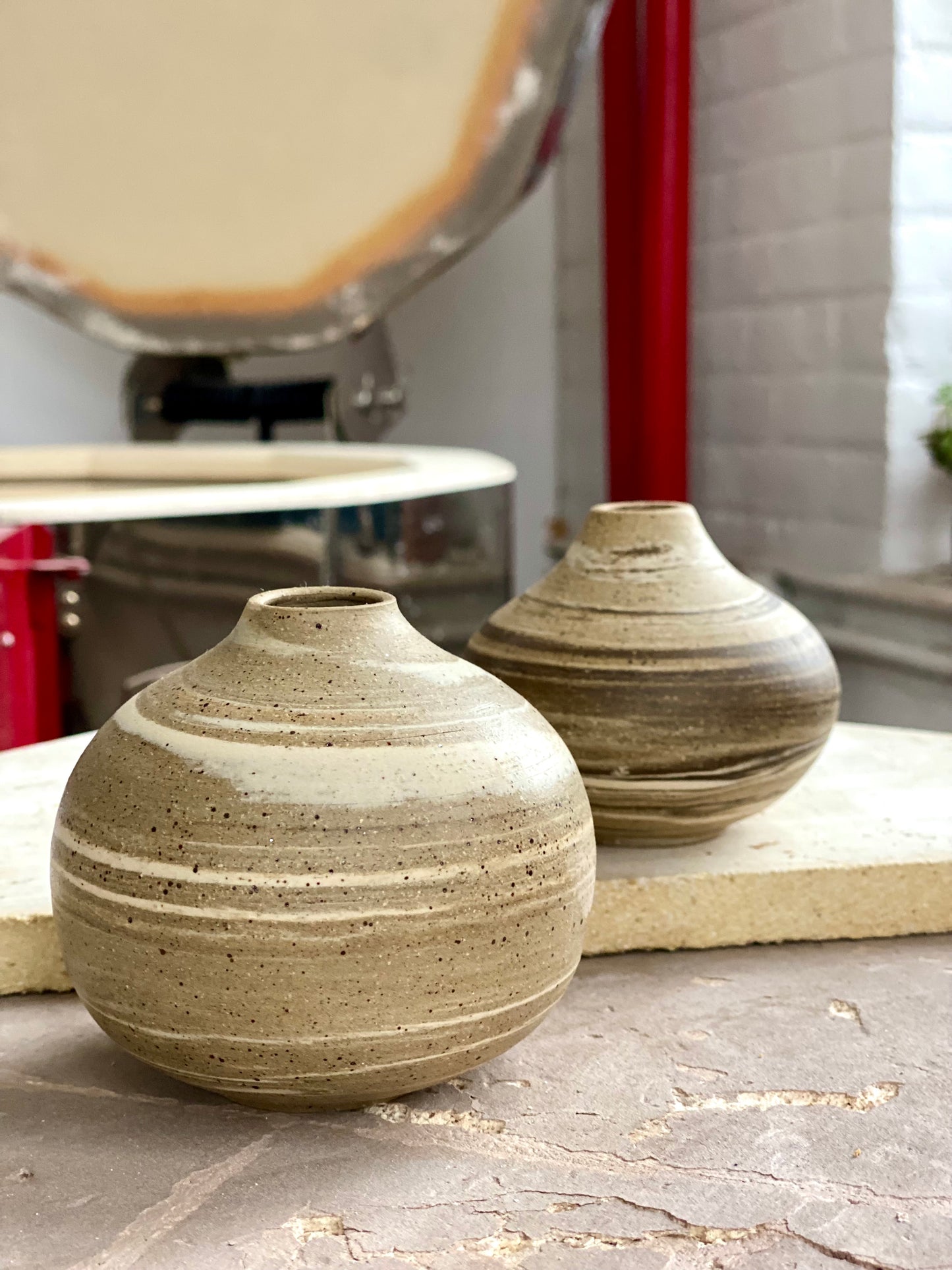 EARTH LINES: Marbled Clay Vase No20