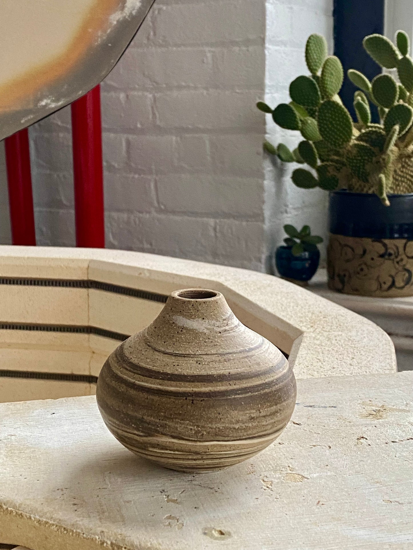 EARTH LINES: Marbled Clay Vase No24