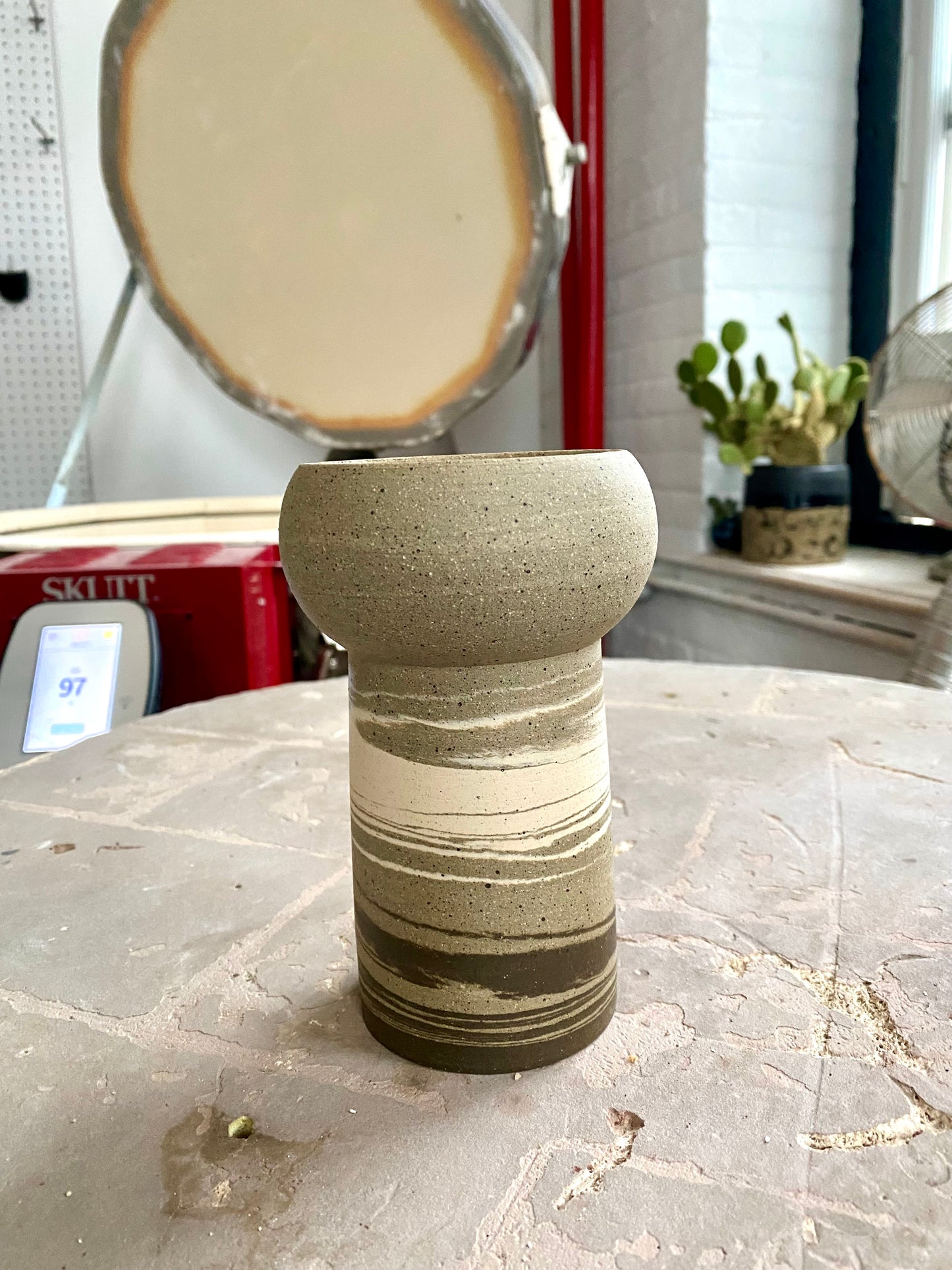 EARTH LINES: Marbled Clay Vase No10