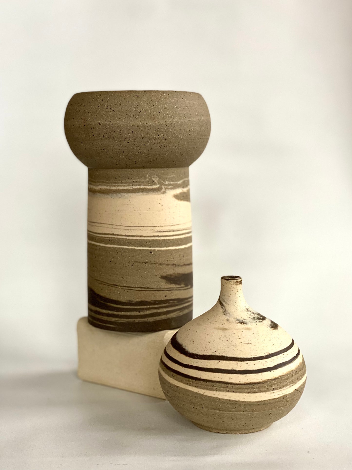 EARTH LINES: Marbled Clay Vase No10
