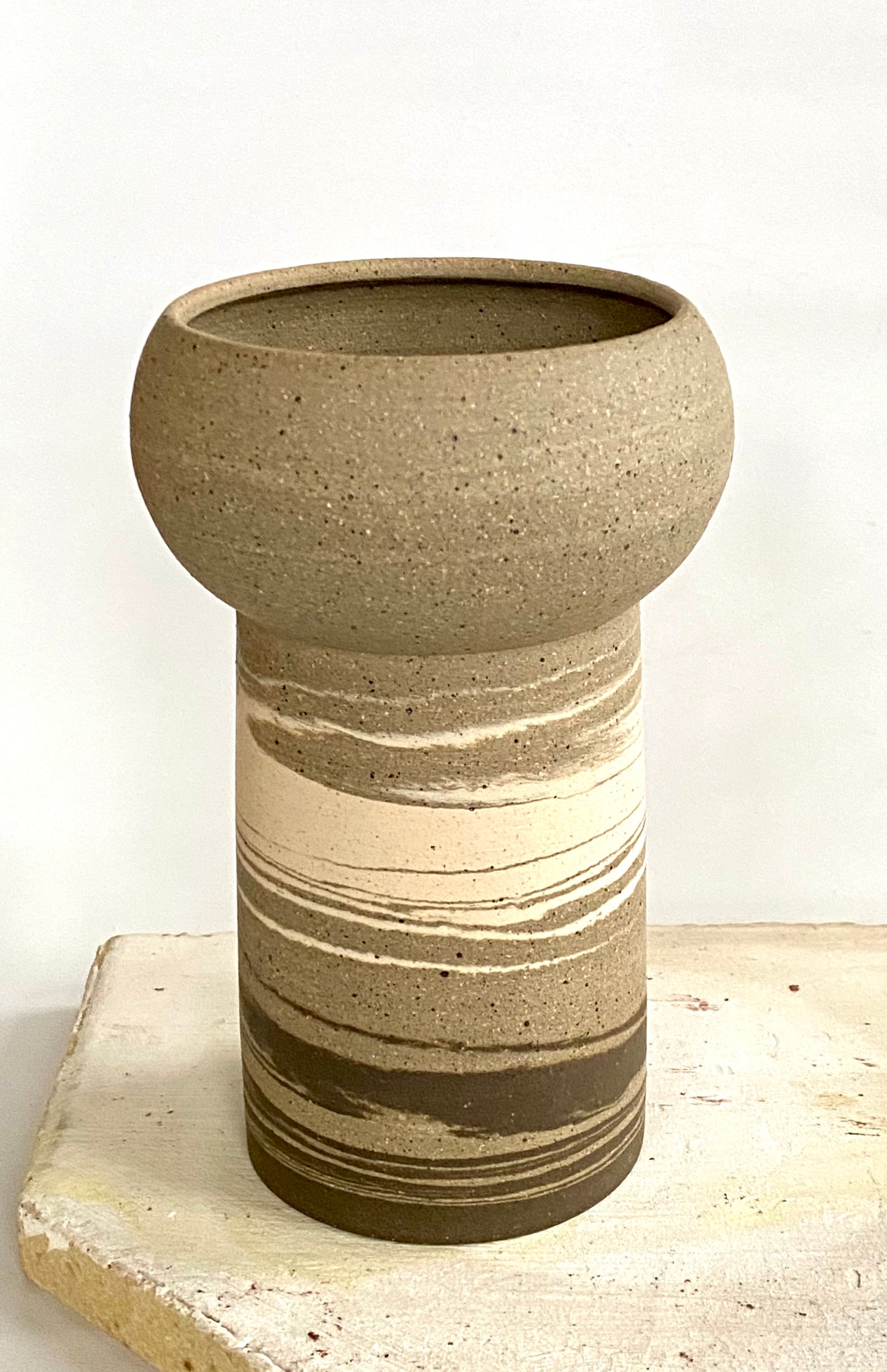 EARTH LINES: Marbled Clay Vase No10