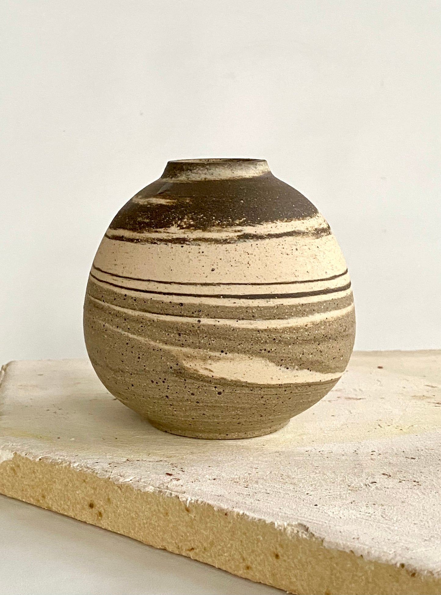 EARTH LINES: Marbled Clay Vase No22