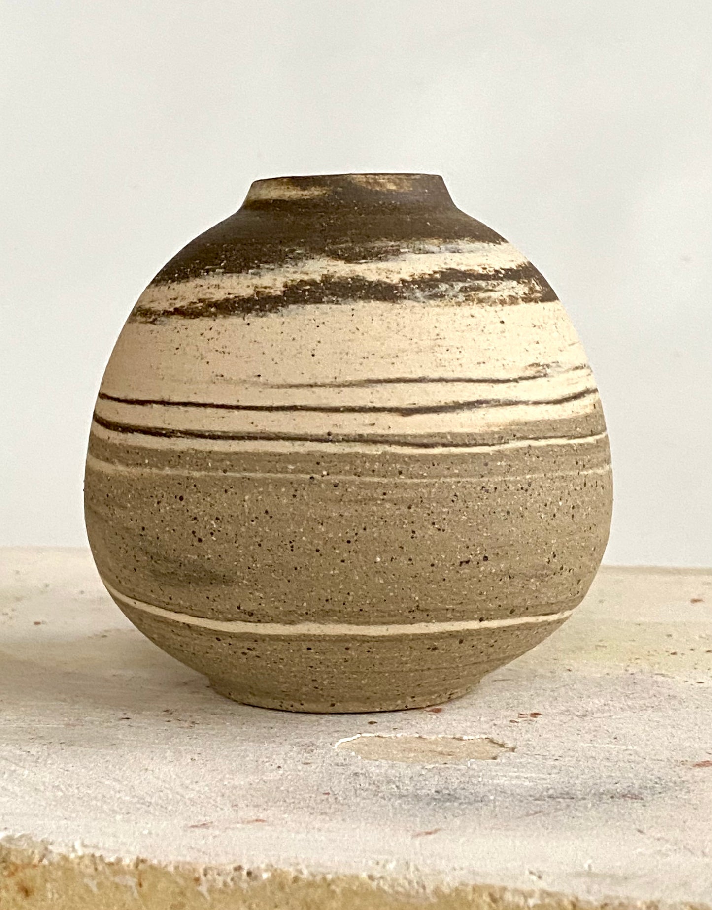 EARTH LINES: Marbled Clay Vase No22