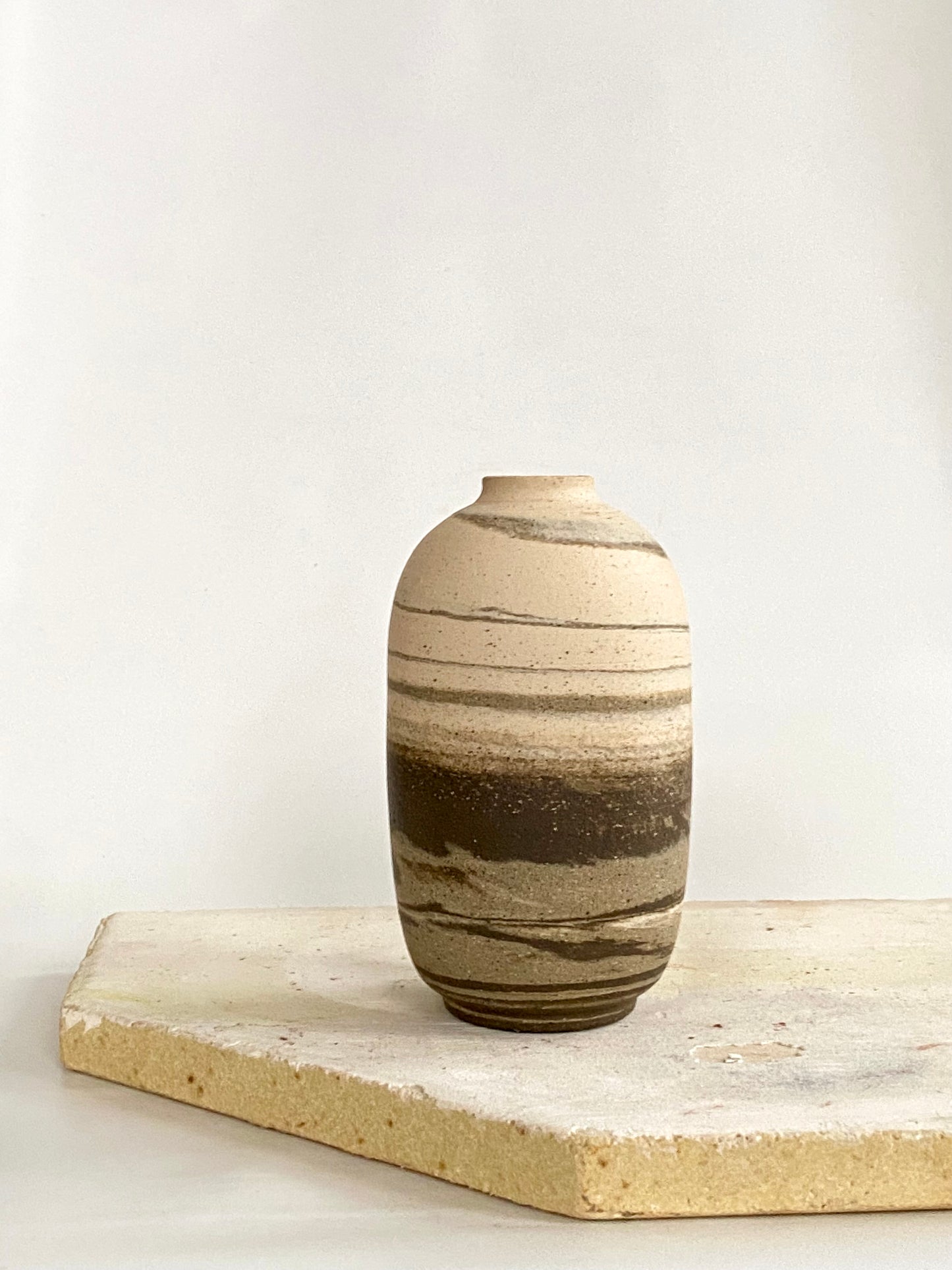 EARTH LINES: Marbled Clay Vase No13