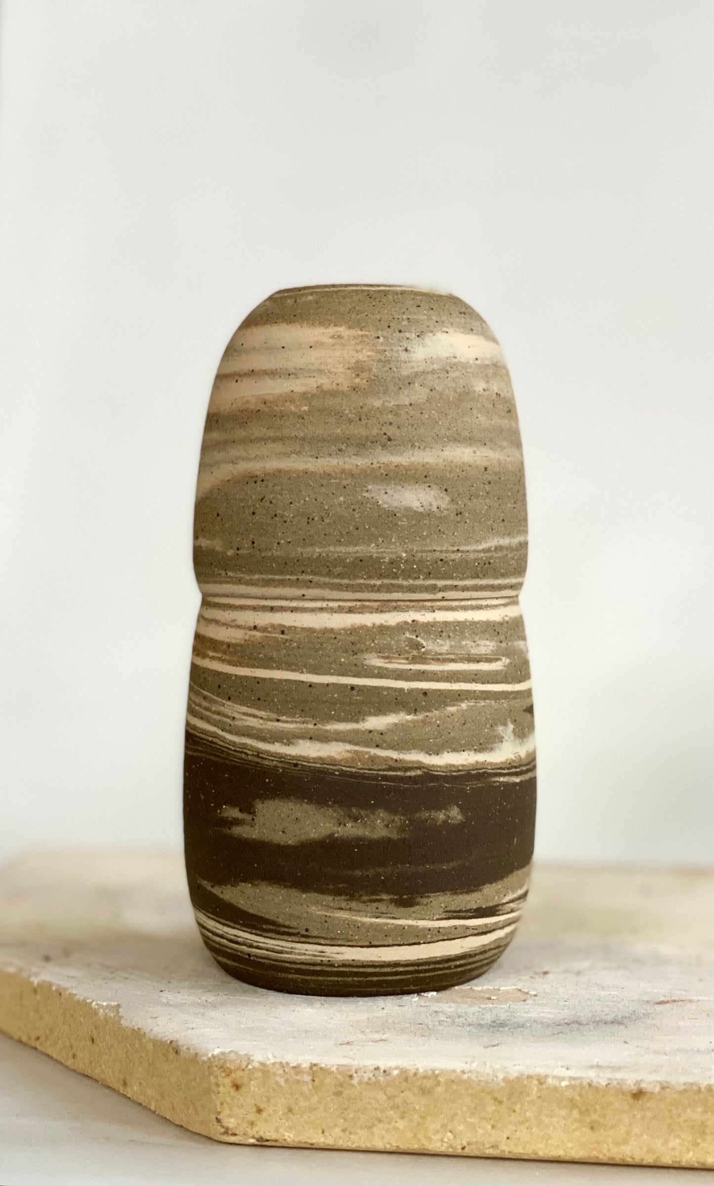 EARTH LINES: Marbled Clay Vase No12