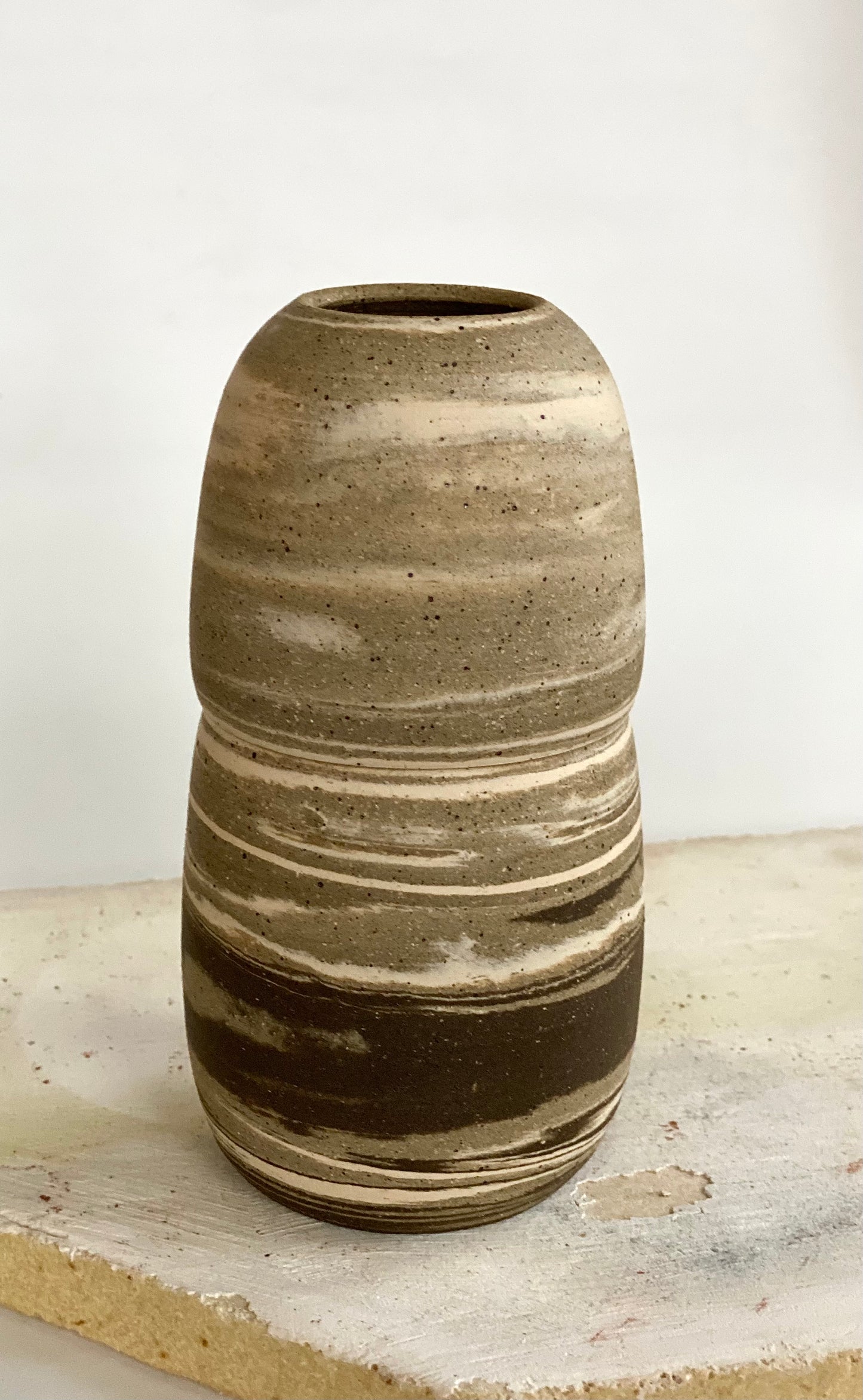 EARTH LINES: Marbled Clay Vase No12