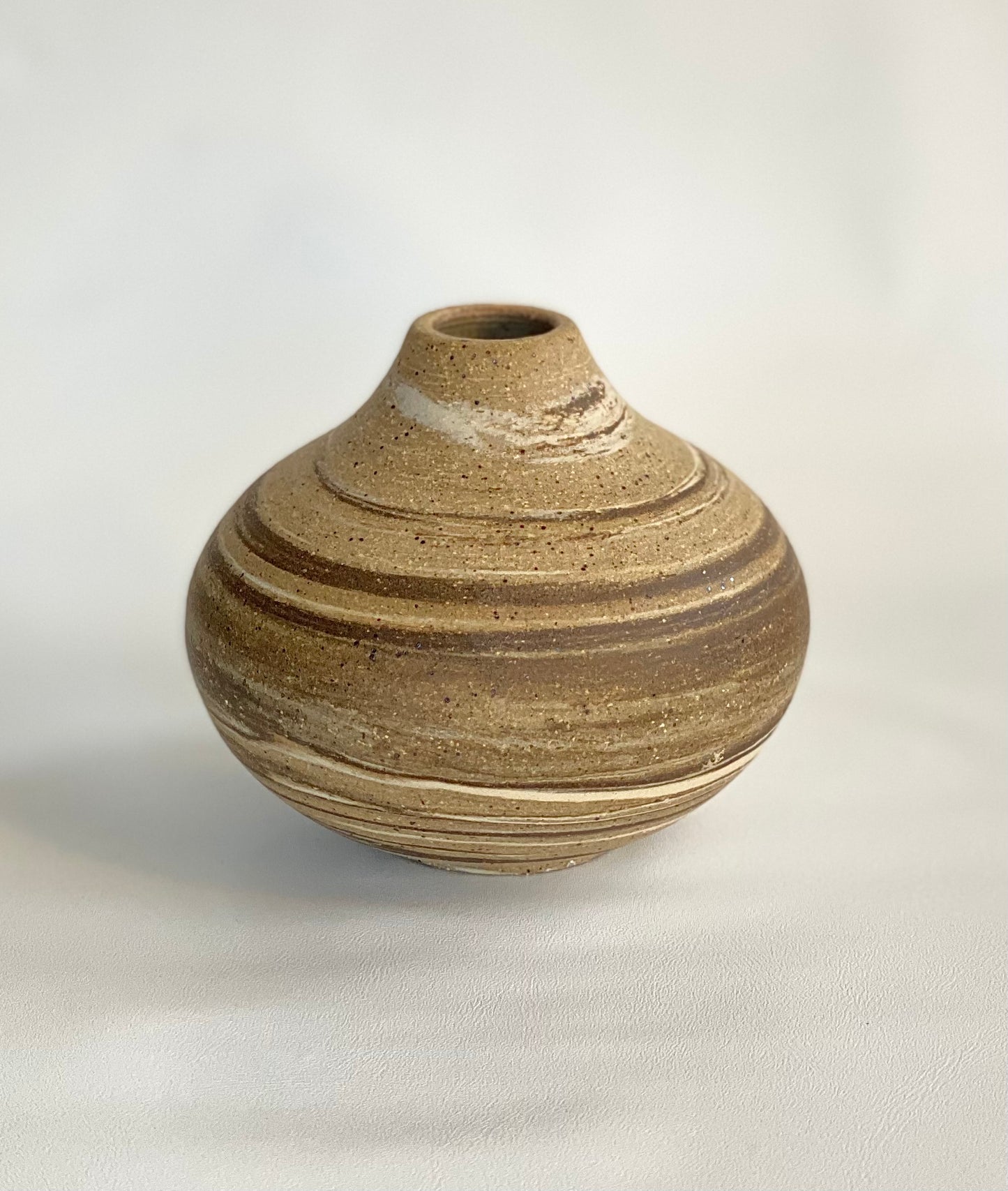 EARTH LINES: Marbled Clay Vase No20