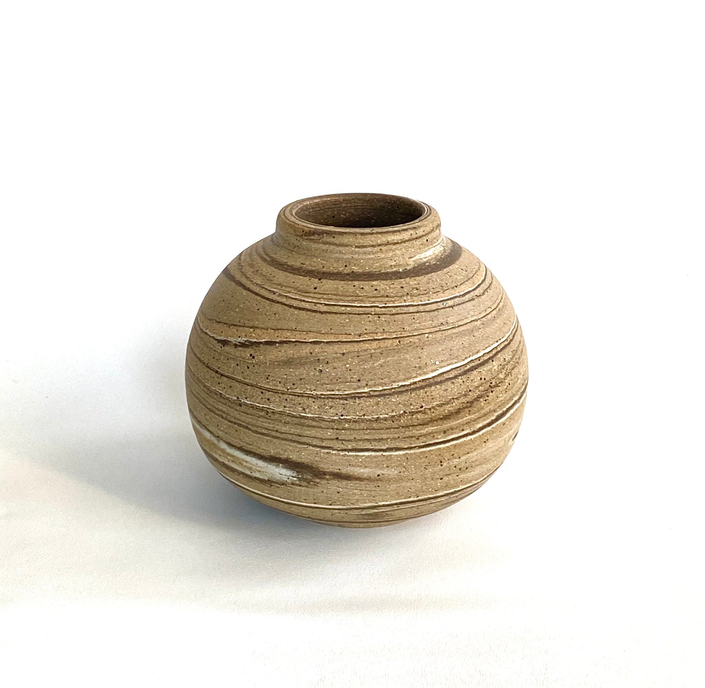EARTH LINES: Marbled Clay Vase No19
