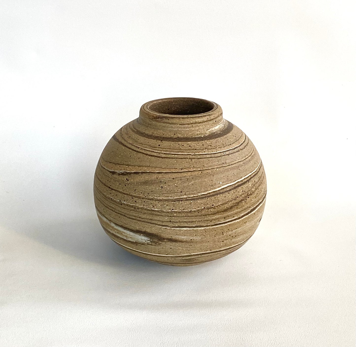 EARTH LINES: Marbled Clay Vase No23