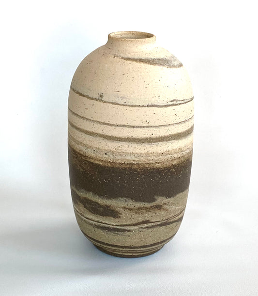 EARTH LINES: Marbled Clay Vase No13