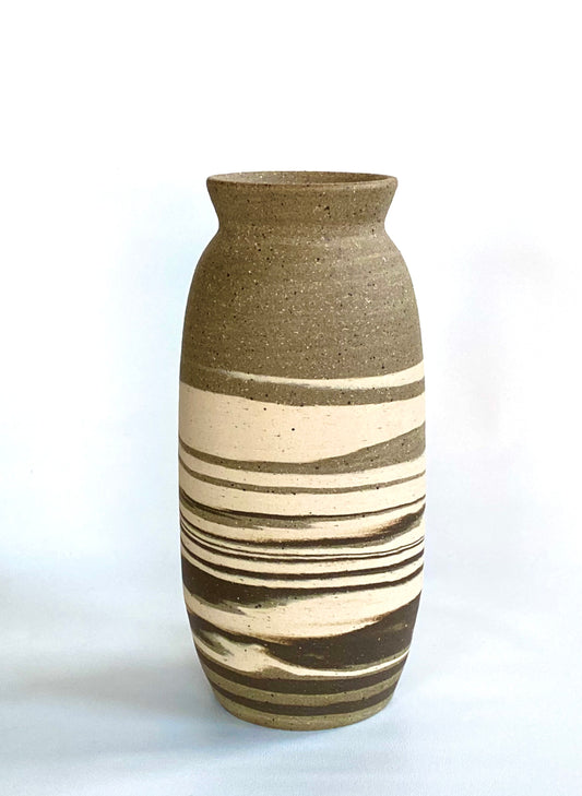 EARTH LINES: Marbled Clay Vase No15