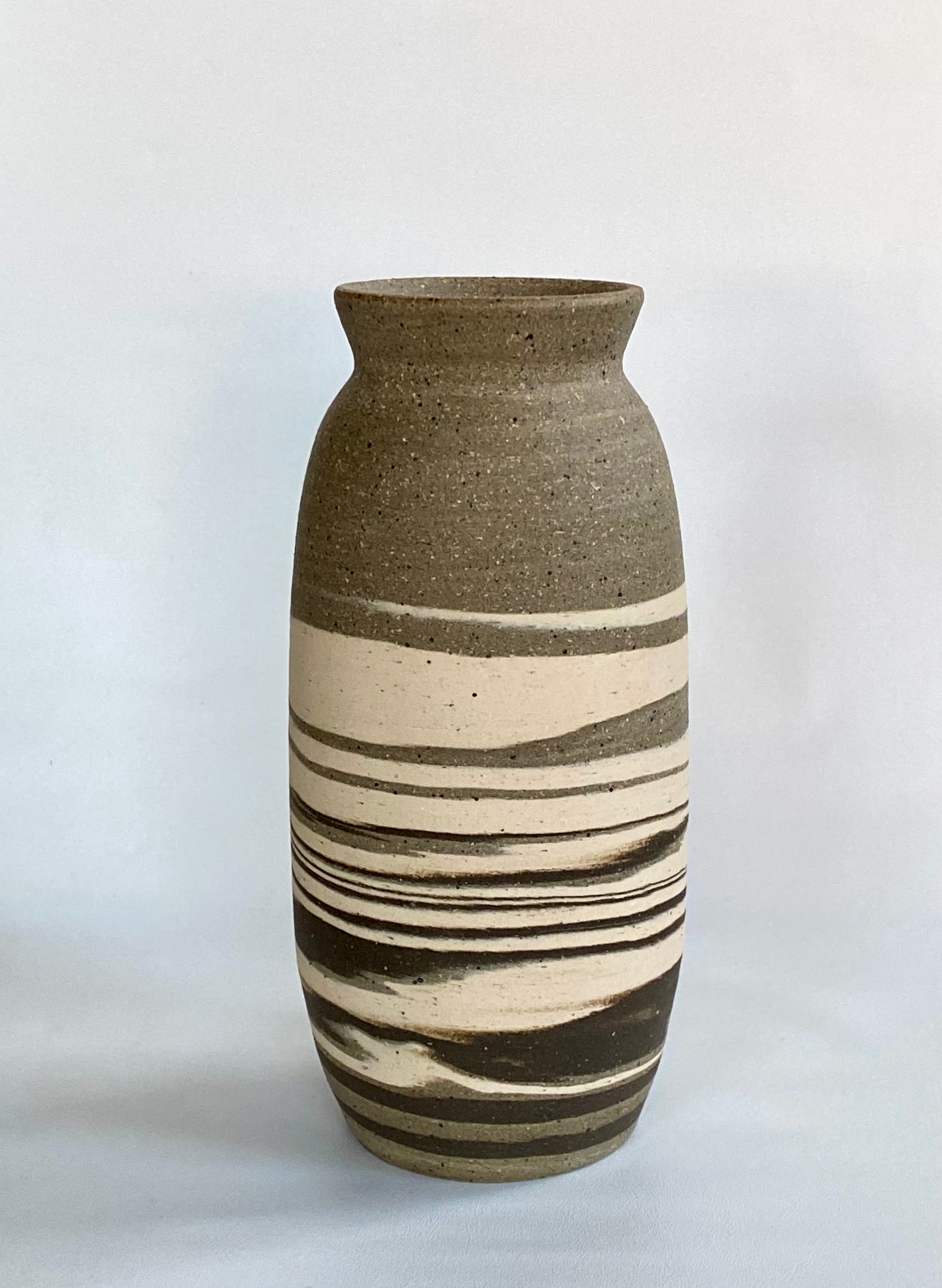 EARTH LINES: Marbled Clay Vase No15
