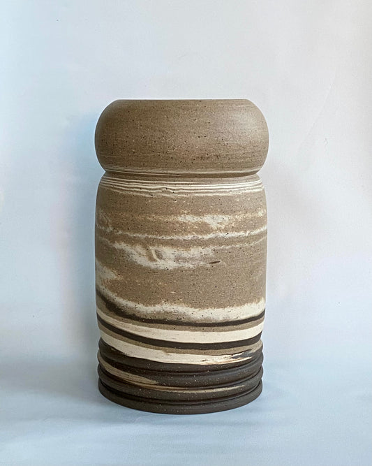 EARTH LINES: Marbled Clay Vase No3