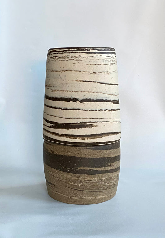 EARTH LINES: Marbled Clay Vase No2
