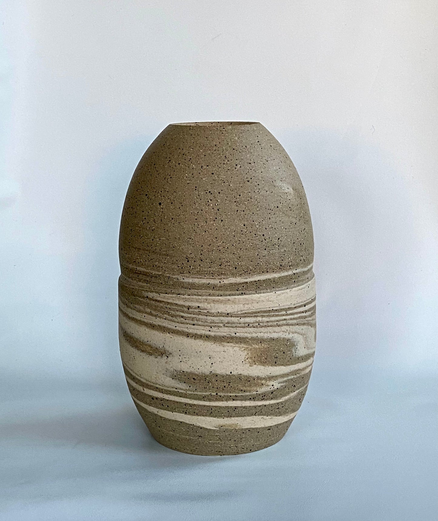 EARTH LINES: Marbled Clay Vase No9