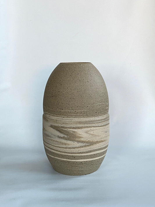 EARTH LINES: Marbled Clay Vase No9