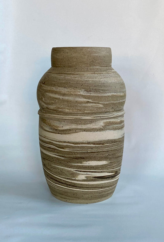 EARTH LINES: Marbled Clay Vase No6