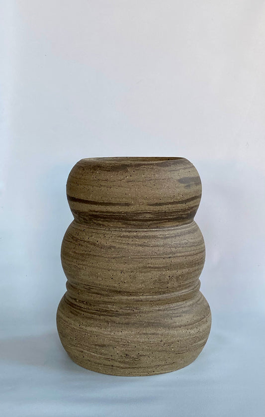 EARTH LINES: Marbled Clay Vase No7