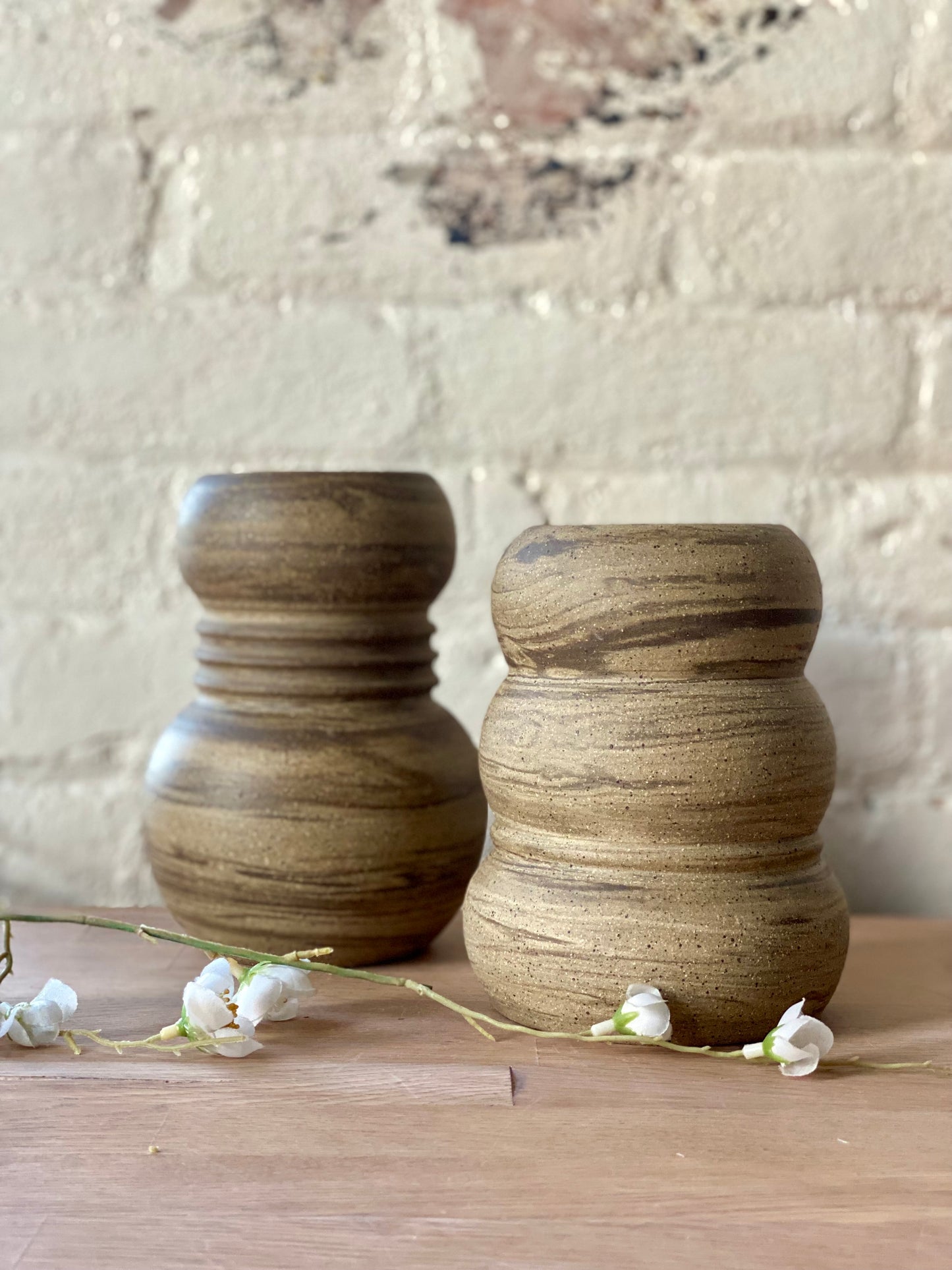 EARTH LINES: Marbled Clay Vase No8