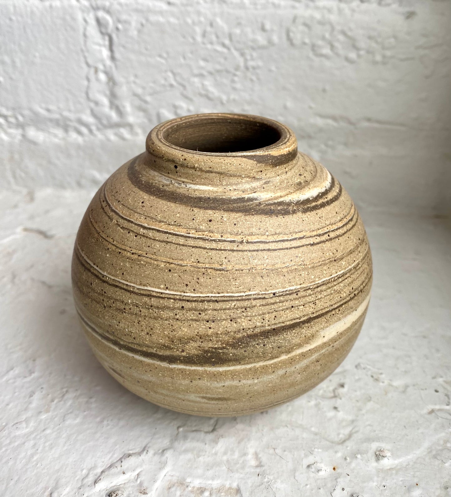 EARTH LINES: Marbled Clay Vase No19