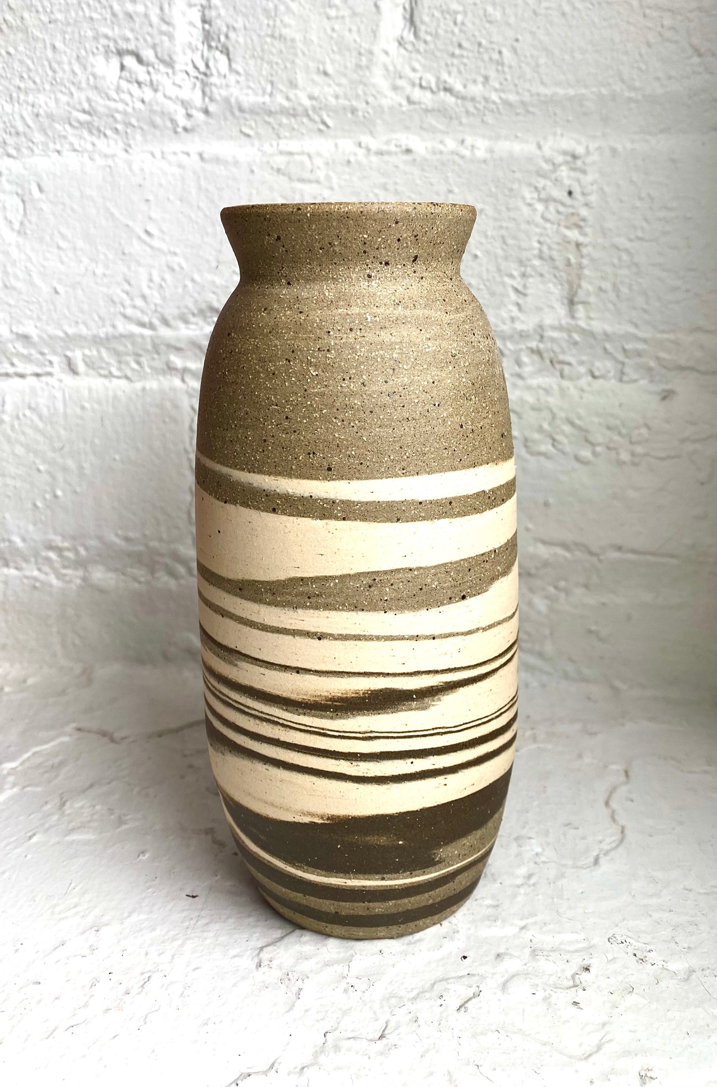 EARTH LINES: Marbled Clay Vase No15