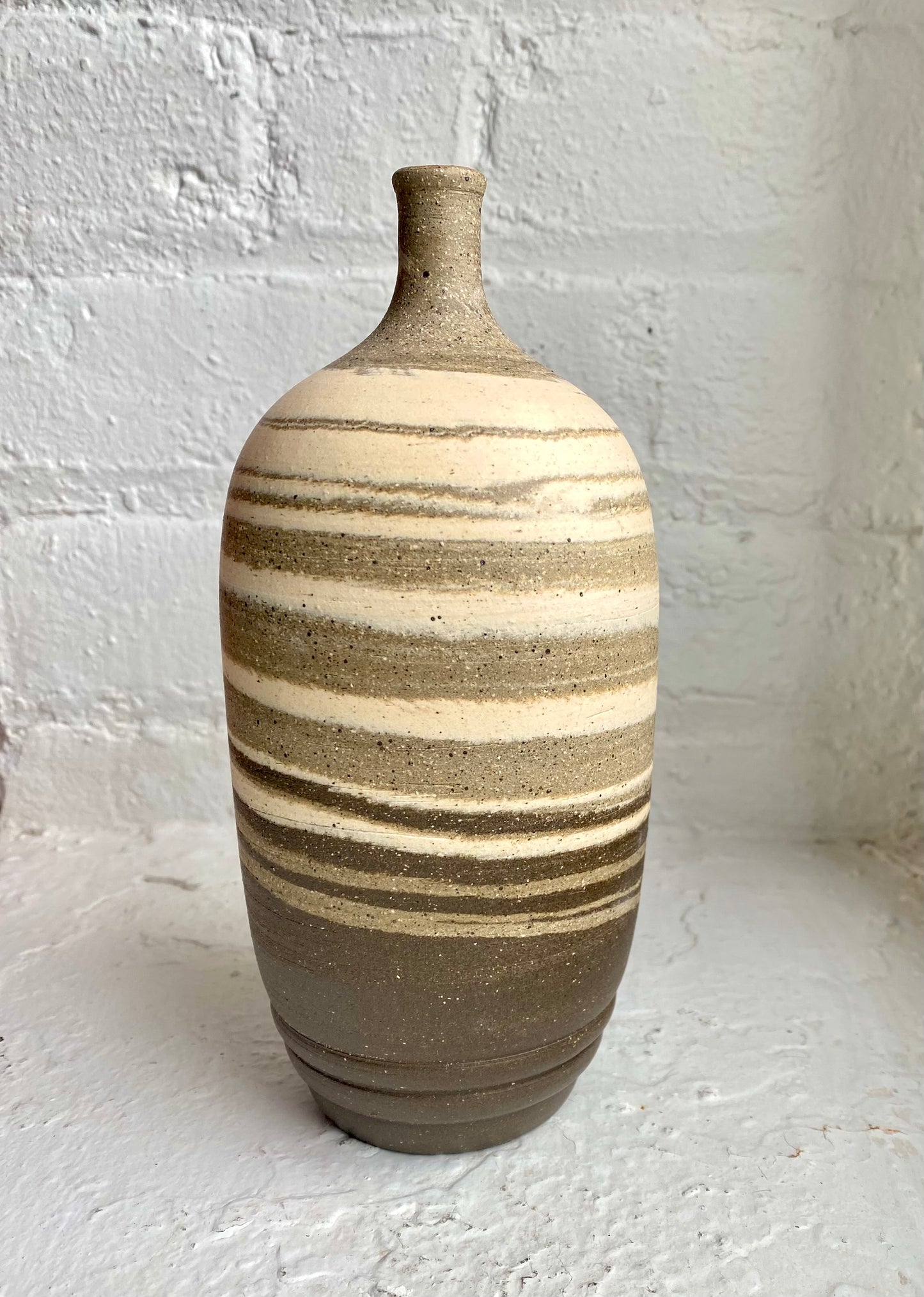 EARTH LINES: Marbled Clay Vase No14