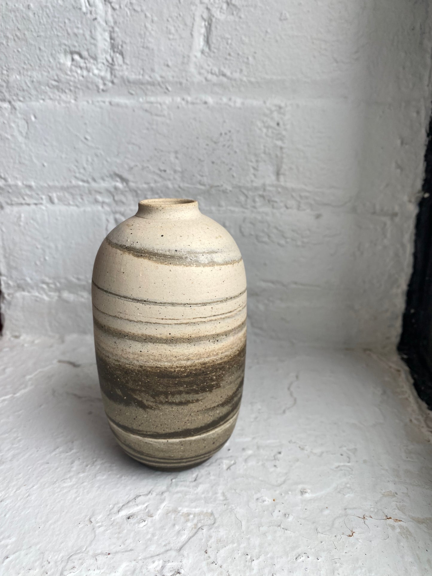 EARTH LINES: Marbled Clay Vase No13