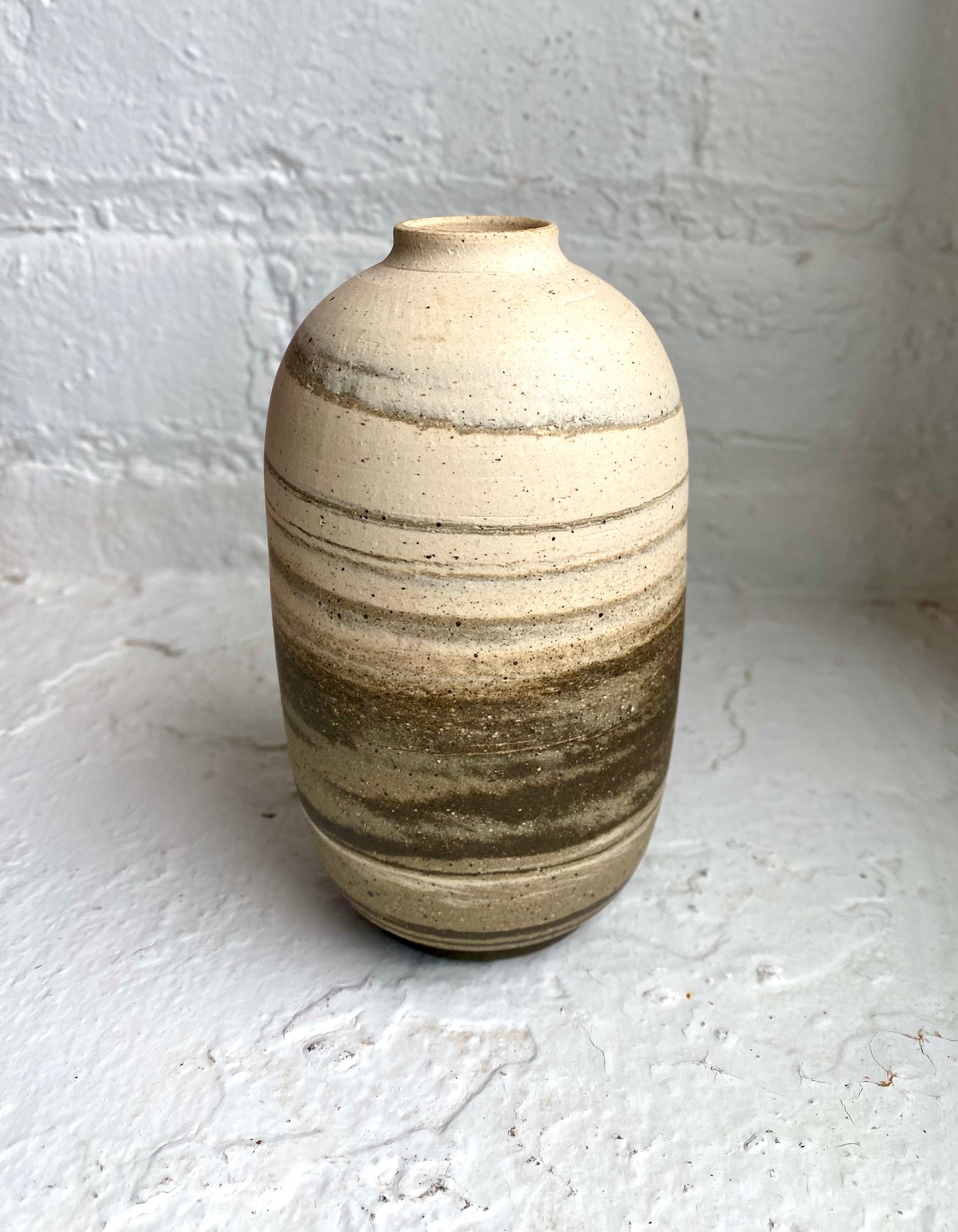 EARTH LINES: Marbled Clay Vase No13