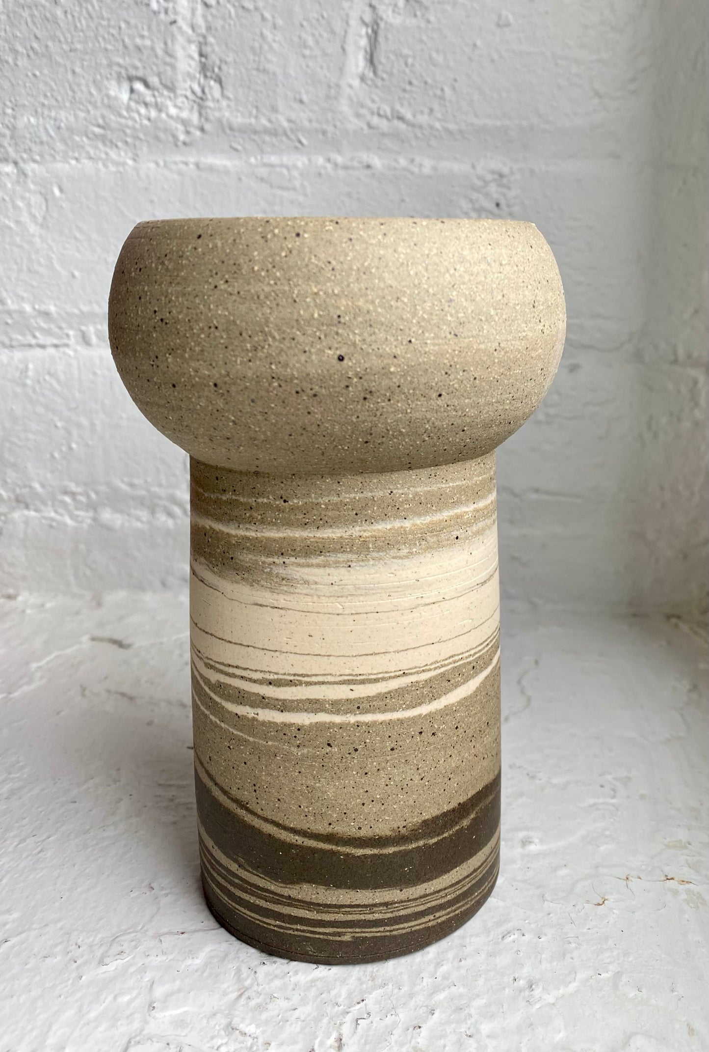 EARTH LINES: Marbled Clay Vase No10