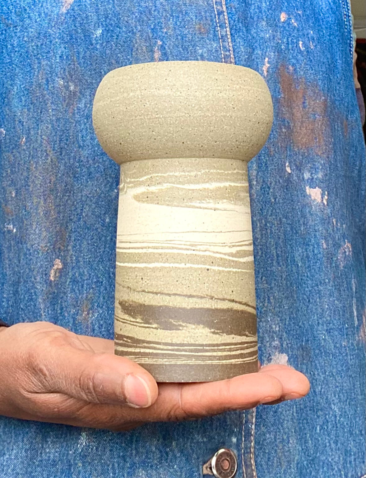 EARTH LINES: Marbled Clay Vase No10