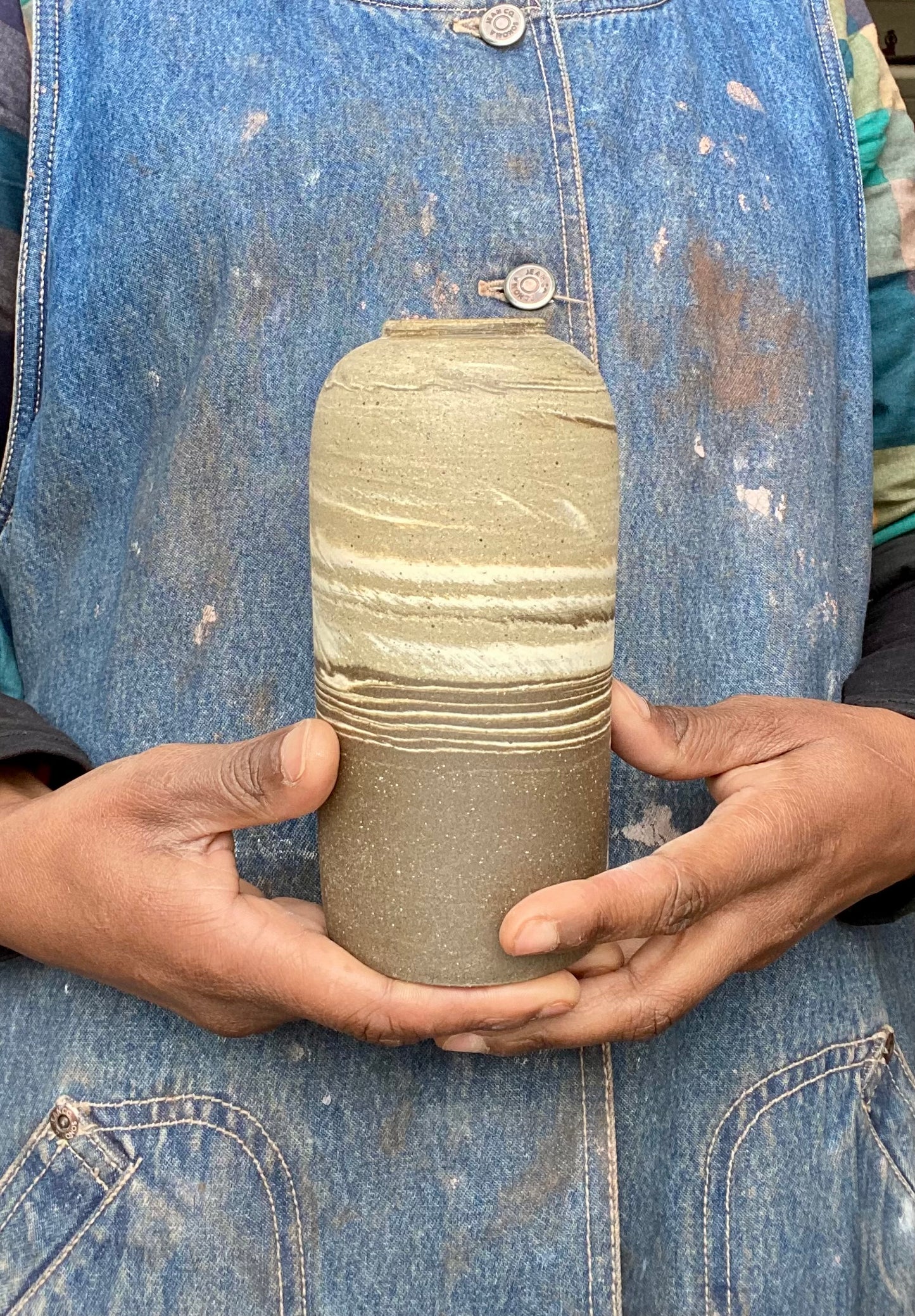 EARTH LINES: Marbled Clay Vase No11
