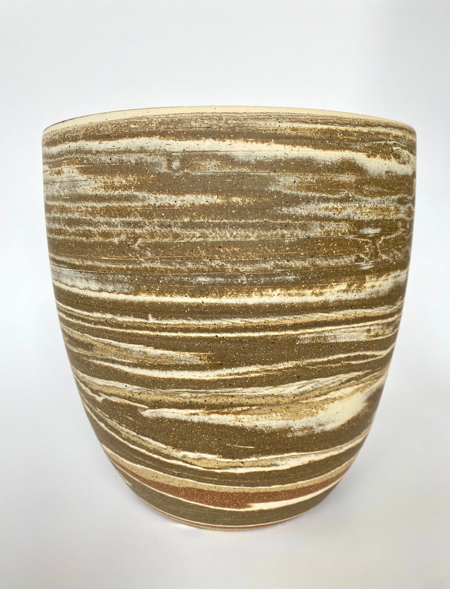 EARTH LINES: Marbled Clay Plant Holder No5
