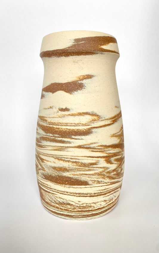 EARTH LINES: Marbled Clay Vase No28
