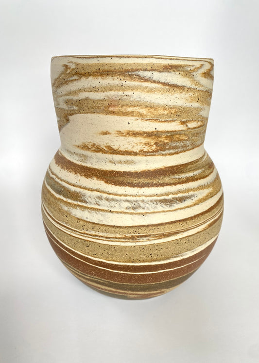 EARTH LINES: Marbled Clay Vase No25