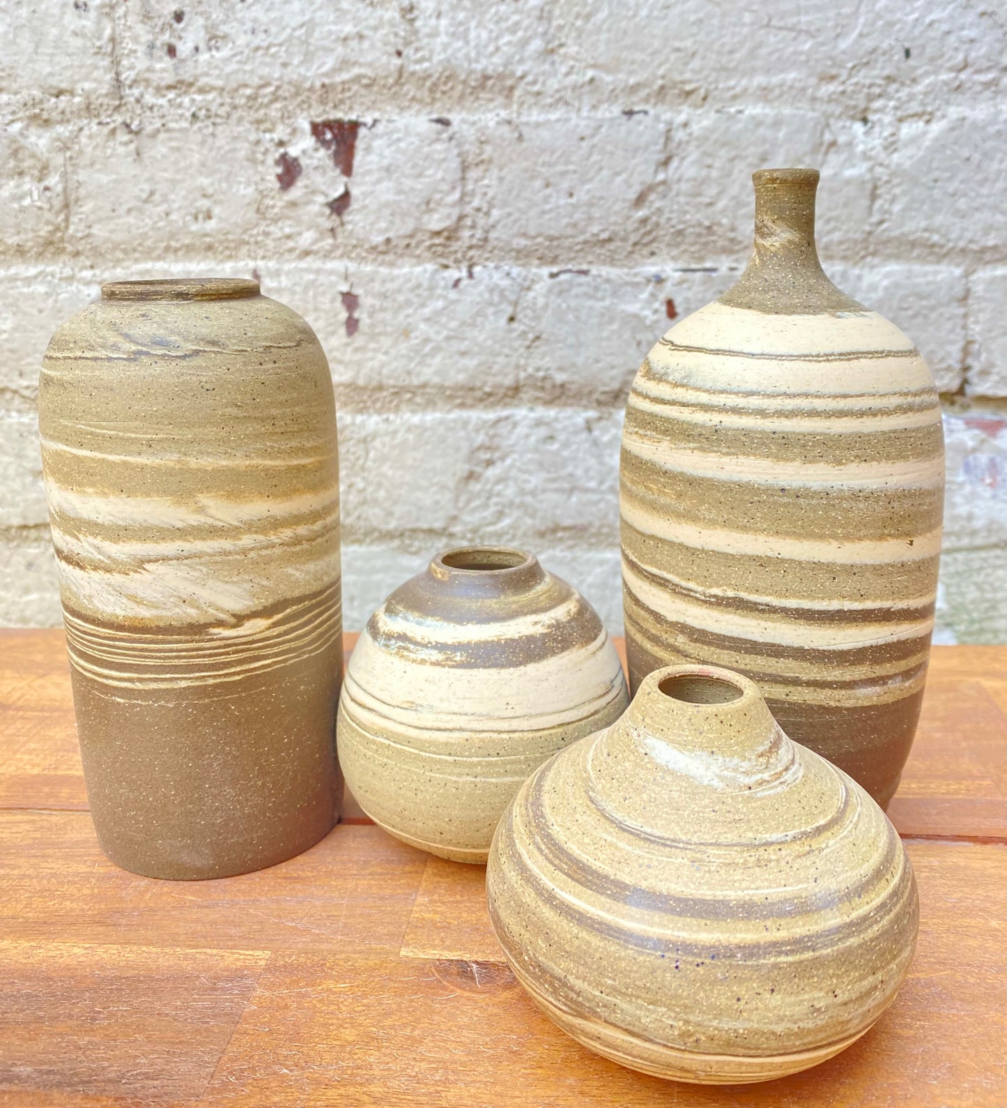 EARTH LINES: Marbled Clay Vase No22
