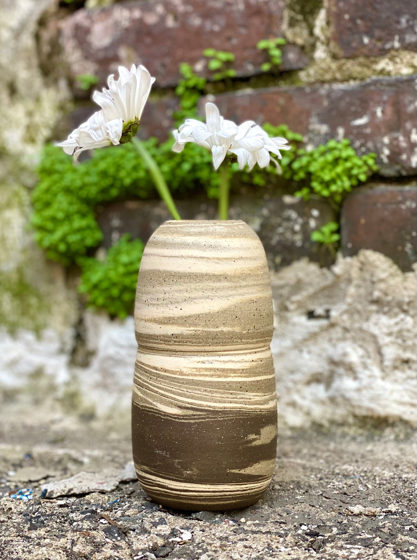 EARTH LINES: Marbled Clay Vase No12