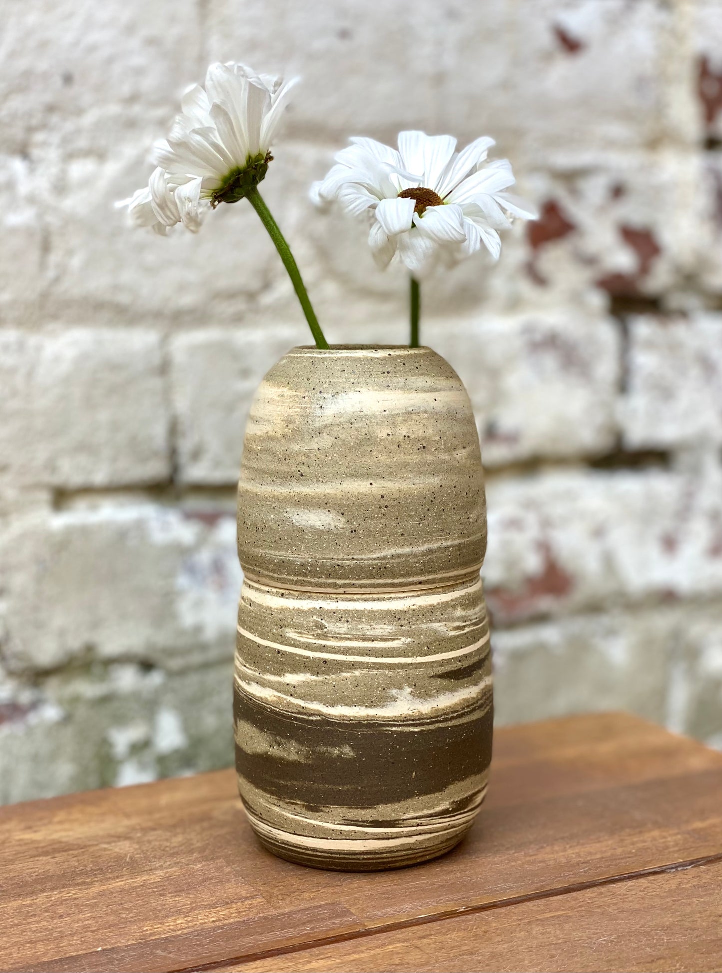 EARTH LINES: Marbled Clay Vase No12